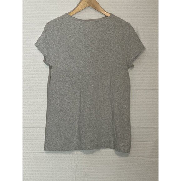 Pure J Jill Women's Relaxed Short Sleeve Pullover V Neck Tee Heather Grey - Picture 7 of 7